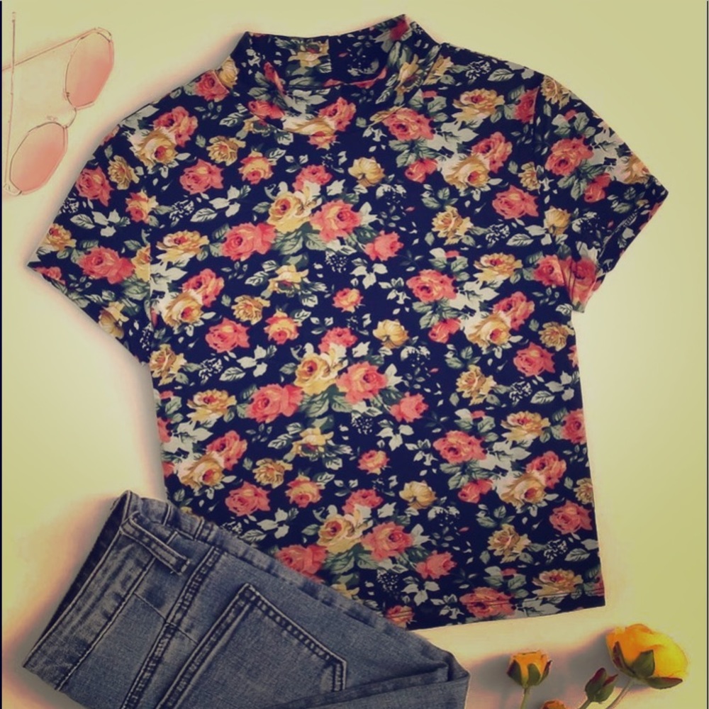 Floral crop top